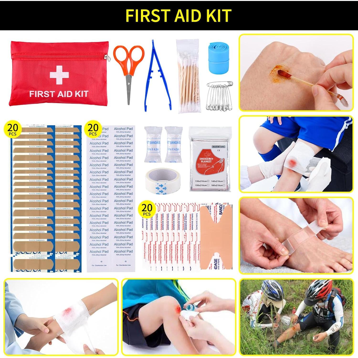 Kit de Supervivencia y Primeros Auxilios 160 Pcs Kleclcw