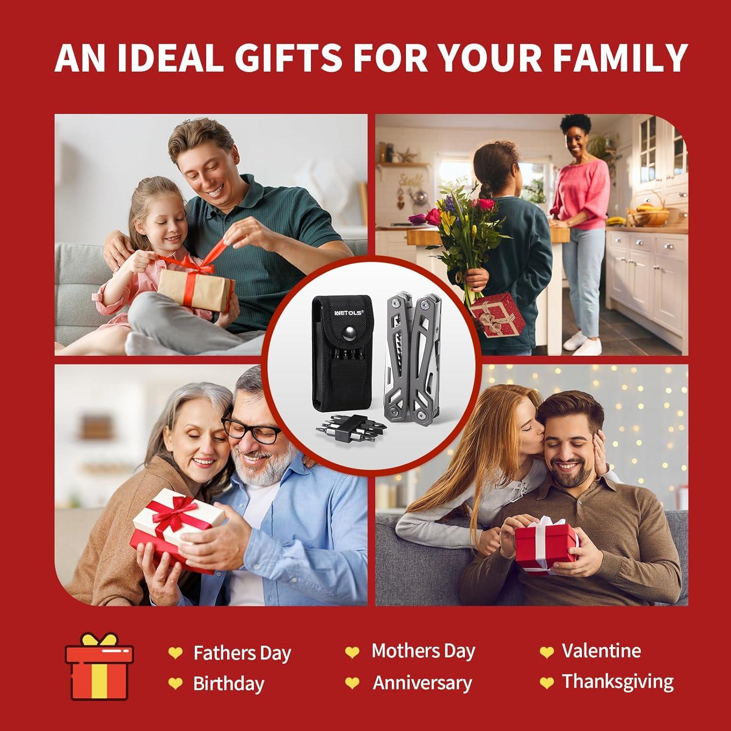 Multiherramienta WETOLS 21 en 1 con Funda EDC Gris