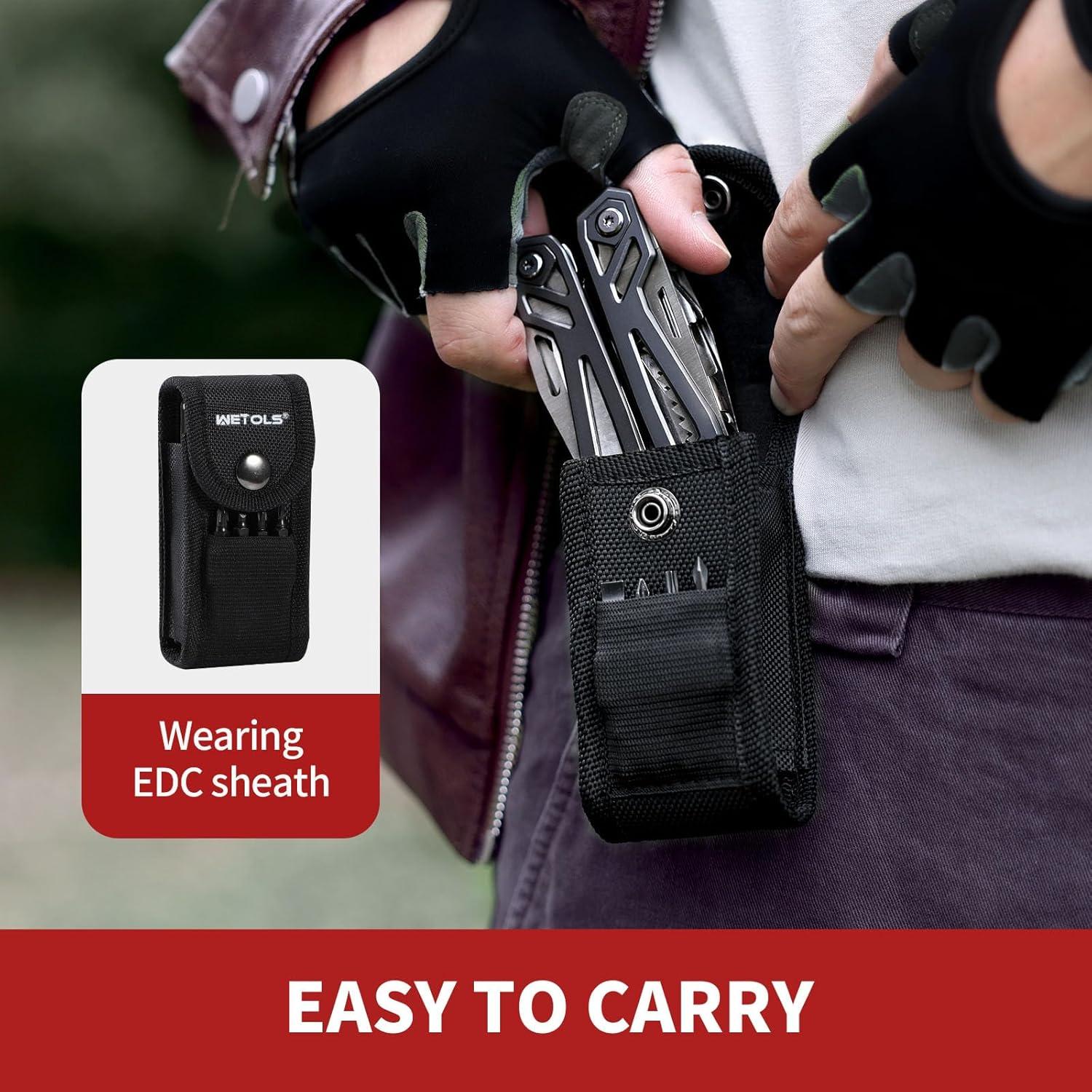 Multiherramienta WETOLS 21 en 1 con Funda EDC Gris