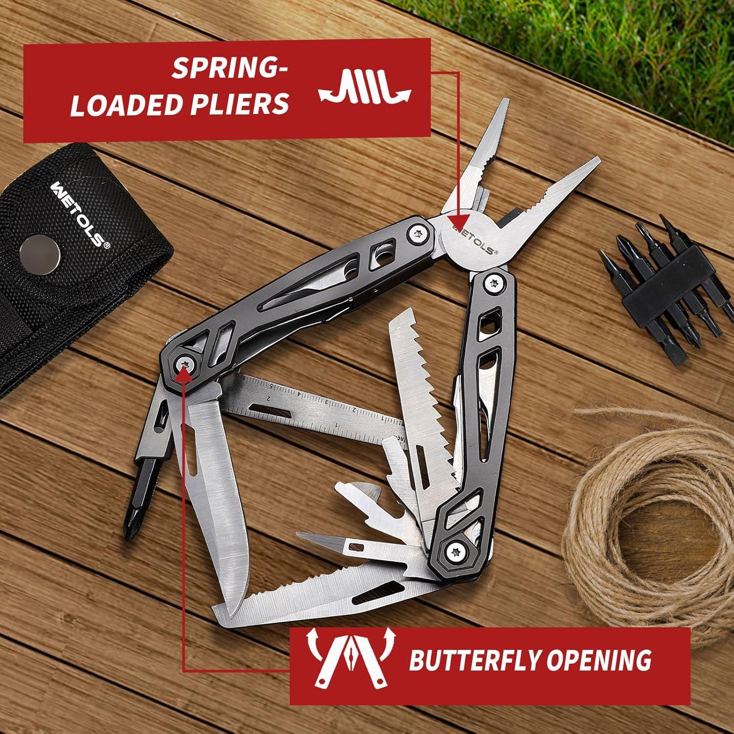 Multiherramienta WETOLS 21 en 1 con Funda EDC Gris