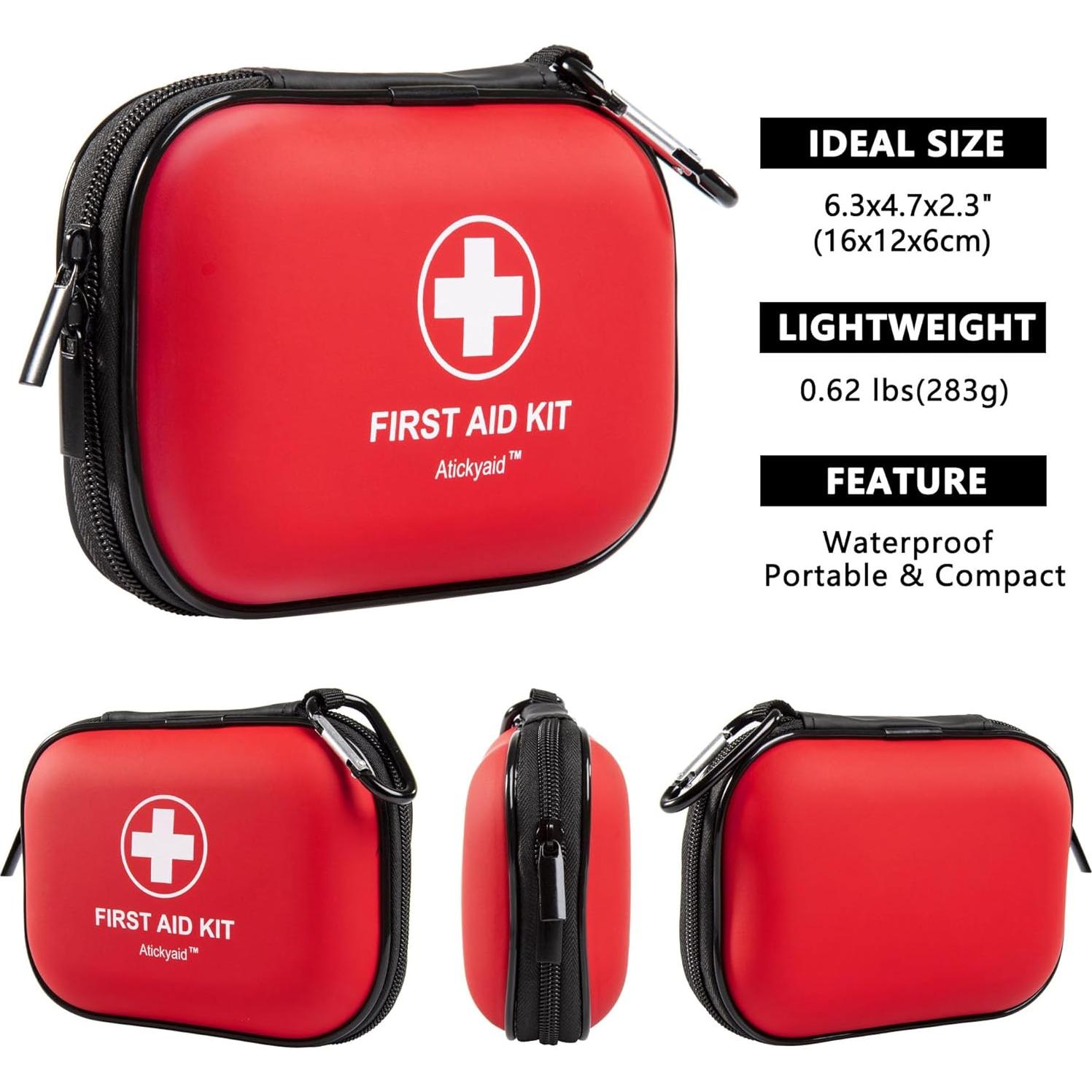 Mini Kit de Primeros Auxilios Atickyaid 120 Piezas Rojo