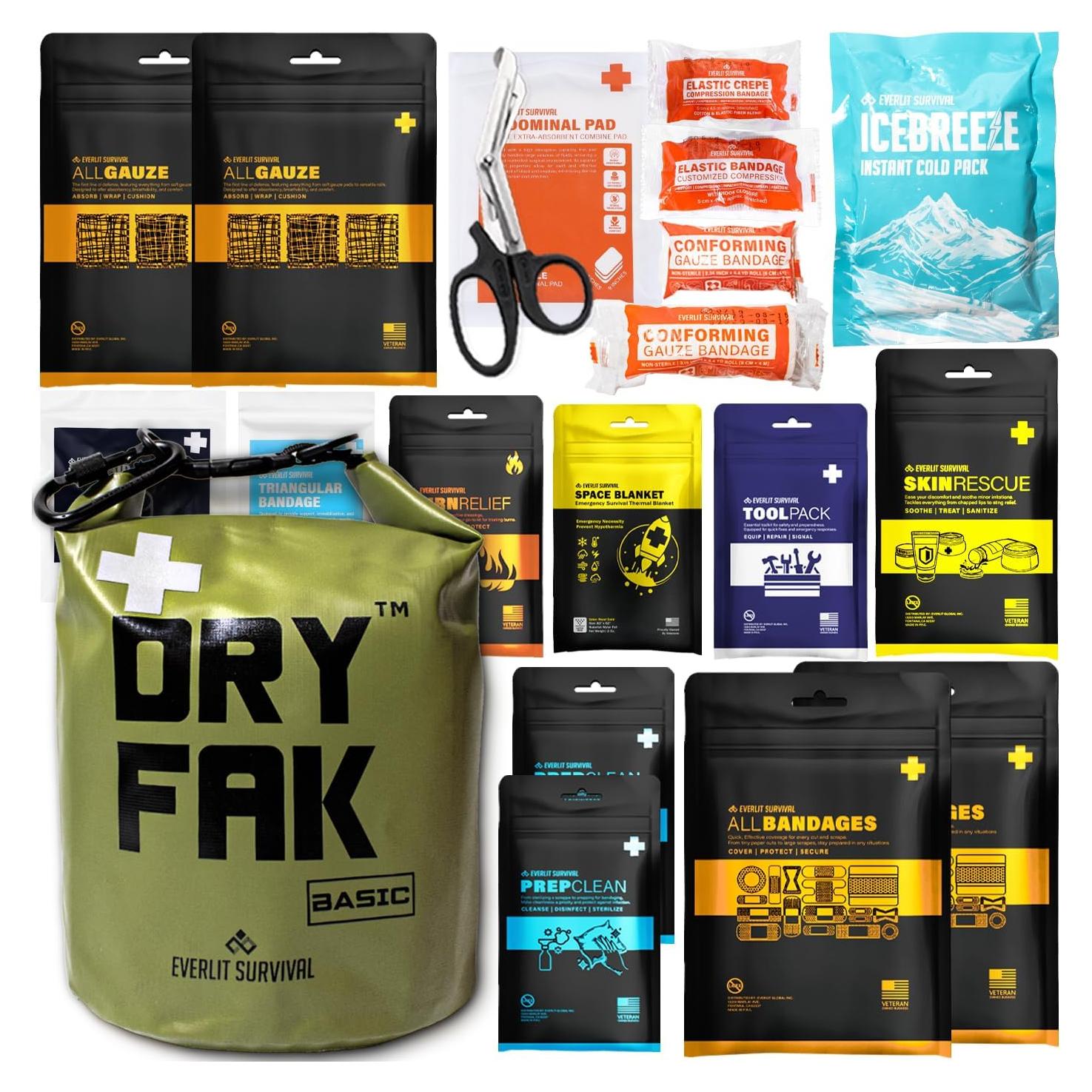 Kit de Primeros Auxilios EVERLIT 290 Piezas Impermeable