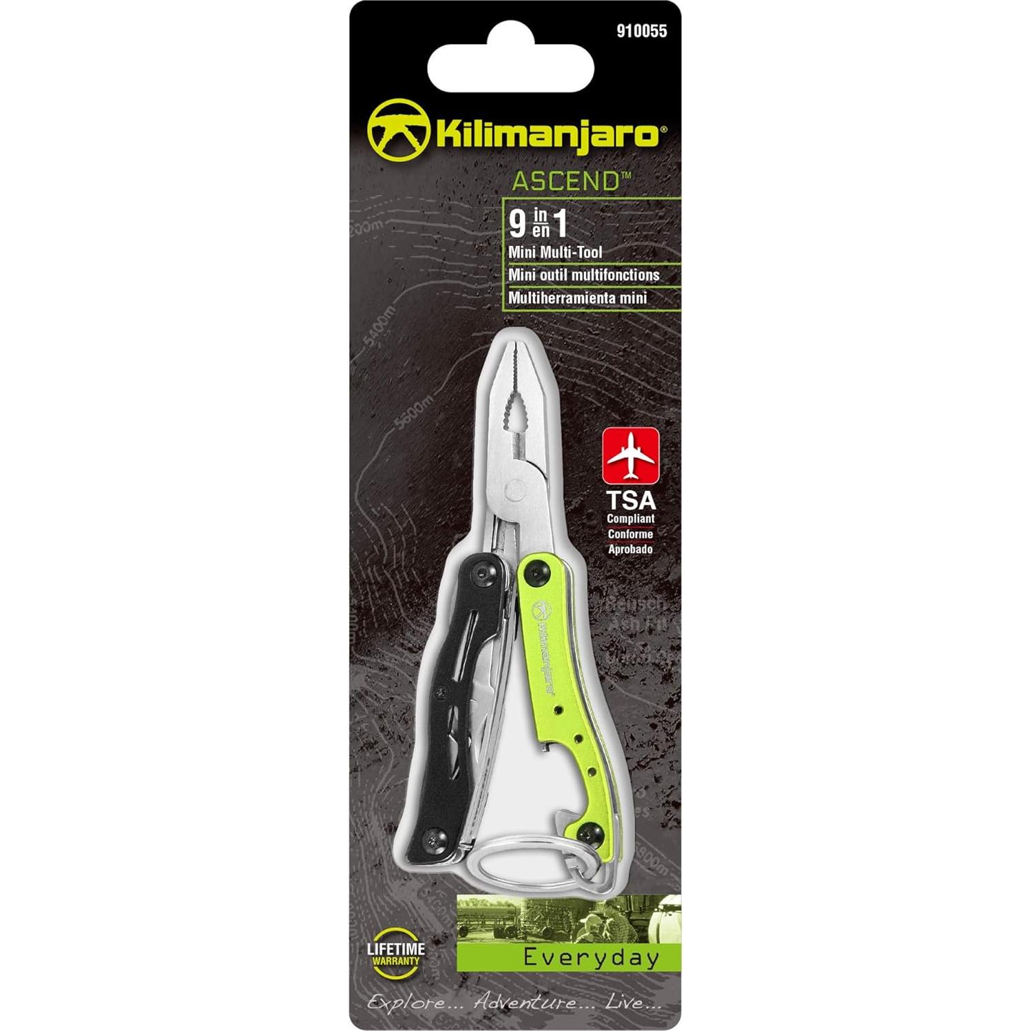 Multi-Herramienta Kilimanjaro KJ910055-BRK 9 en 1 Verde/Negro