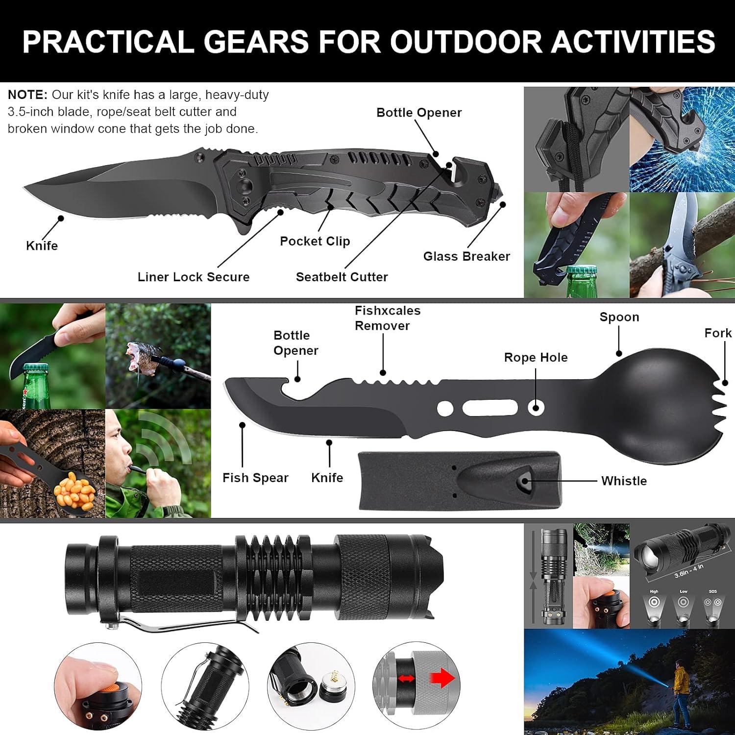 Kit de Supervivencia 210 Piezas Kleclcw para Camping