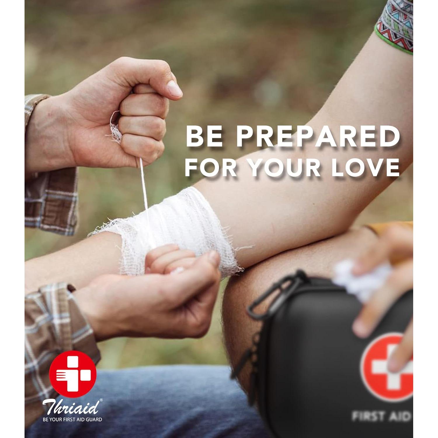 Kit de Primeros Auxilios THRIAID 100 Piezas Compacto Negro