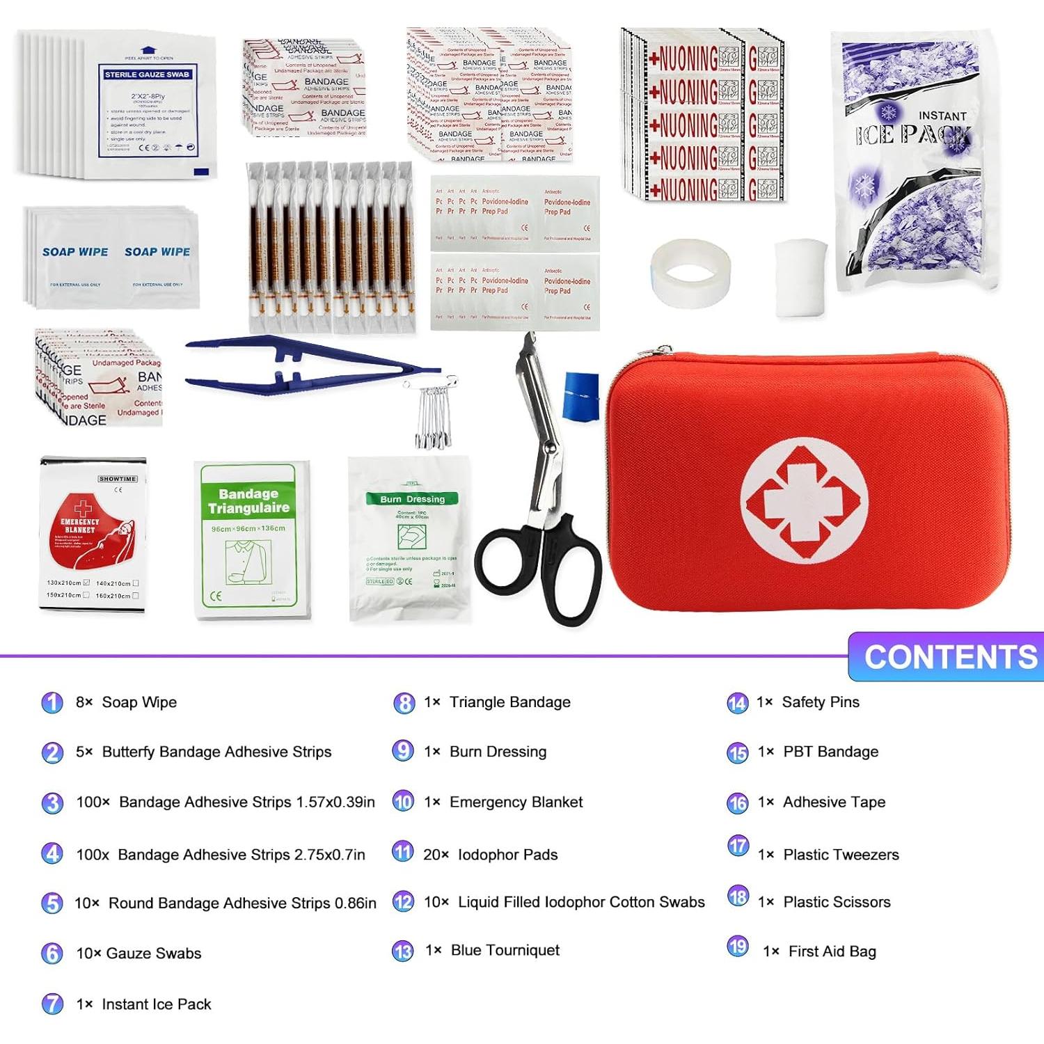 Kit de Primeros Auxilios YIDERBO 275 Piezas Compacto