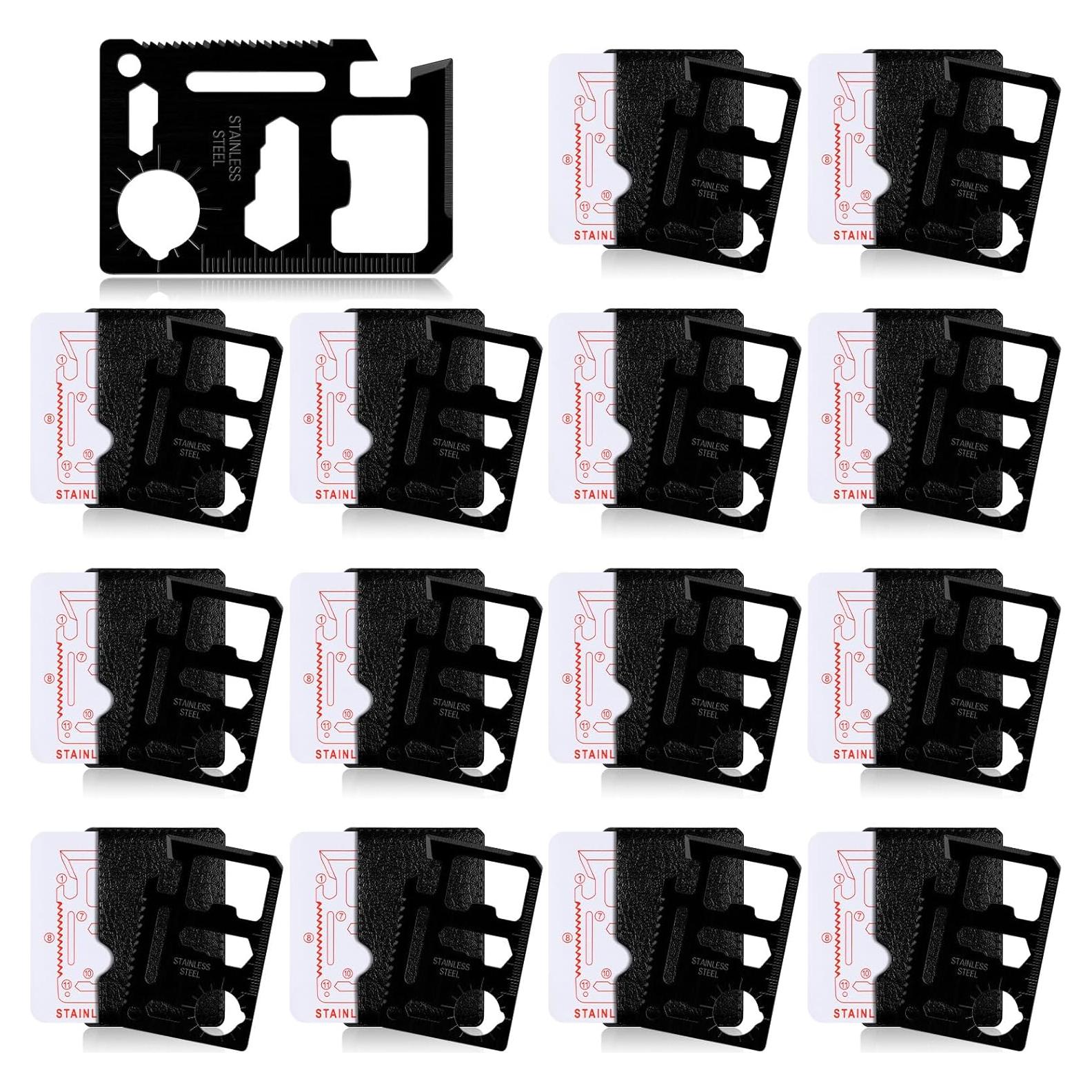 WILLBOND 24 Herramientas de Supervivencia 11 en 1 Negro