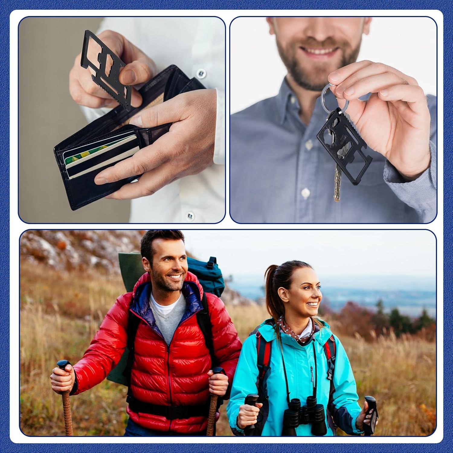 WILLBOND 24 Herramientas de Supervivencia 11 en 1 Negro