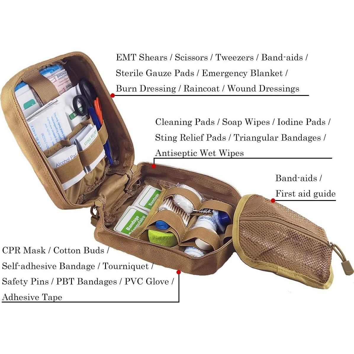 Kit de Primeros Auxilios Carlebben Molle 180 Piezas Beige