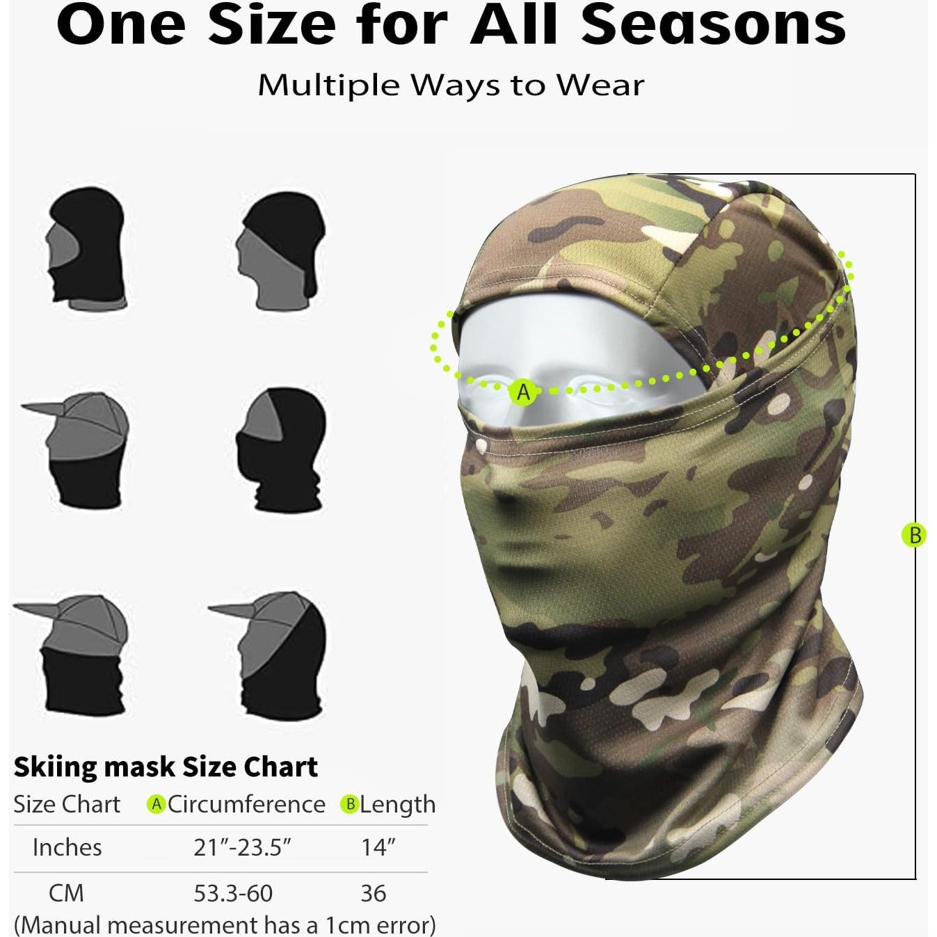 Máscara Balaclava Camo BLIENCE para Esquí y Ciclismo