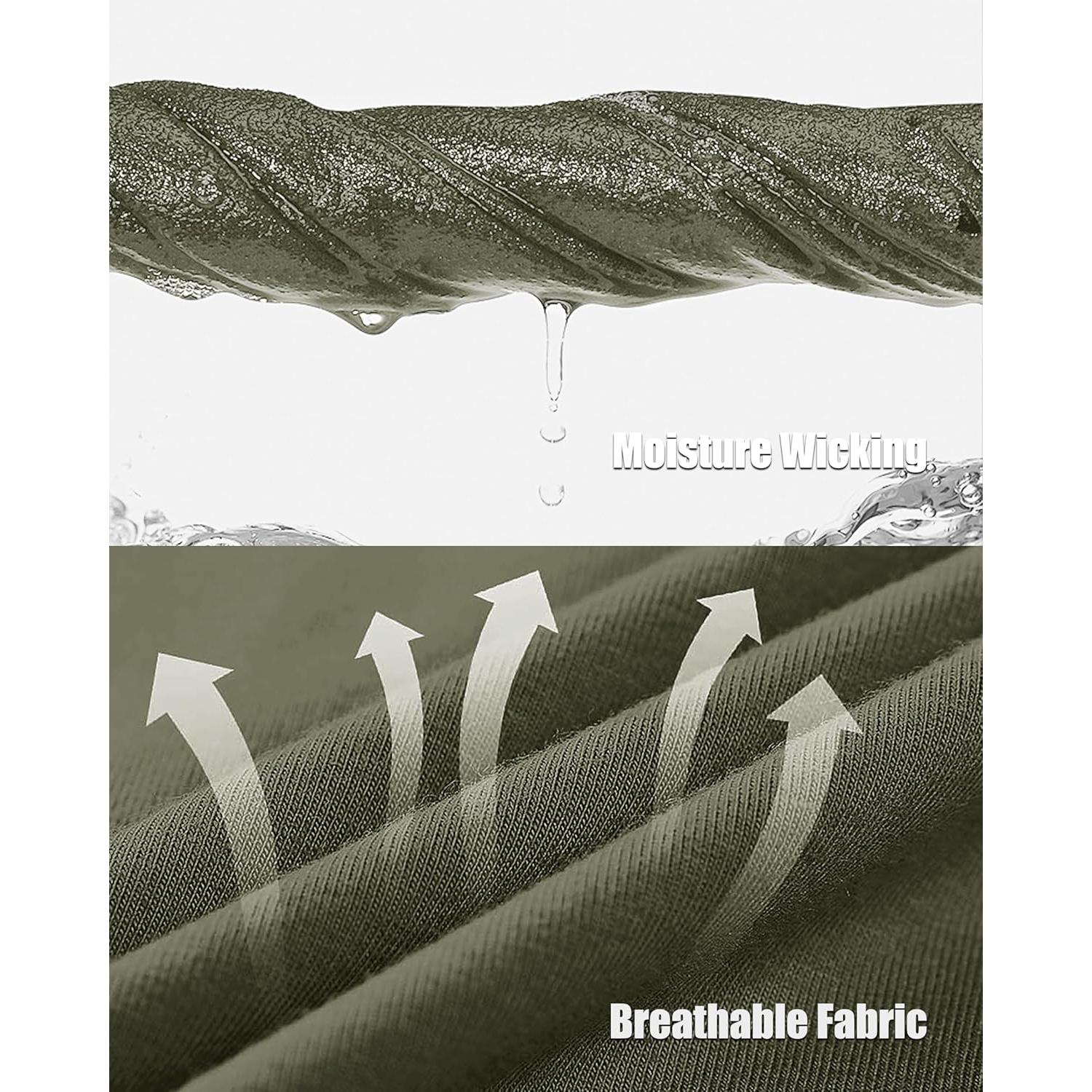 Men's Tactical Military Shirts 1/4 Zip Long Sleeve Shirt with Pockets