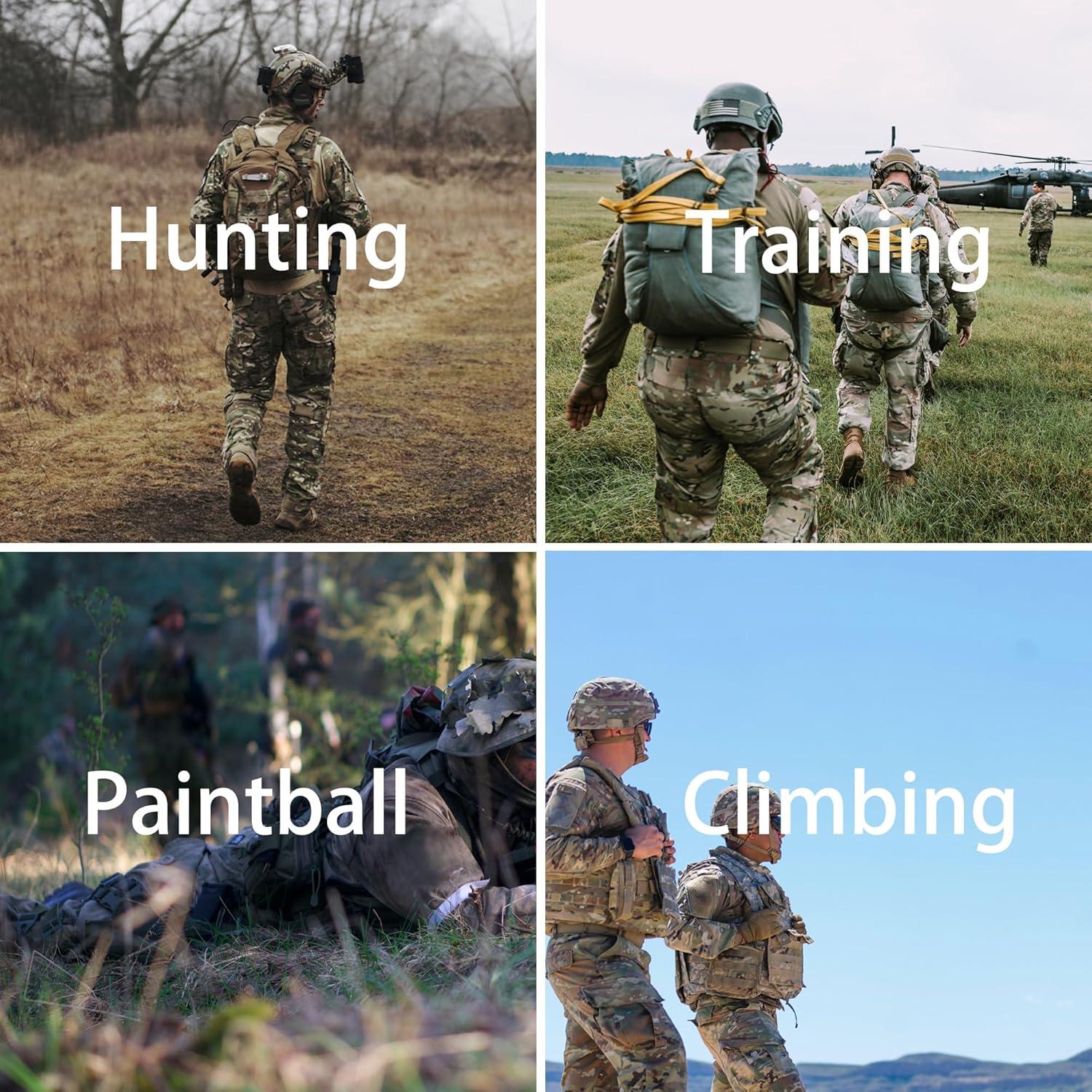 Men's Tactical Military Shirts 1/4 Zip Long Sleeve Shirt with Pockets