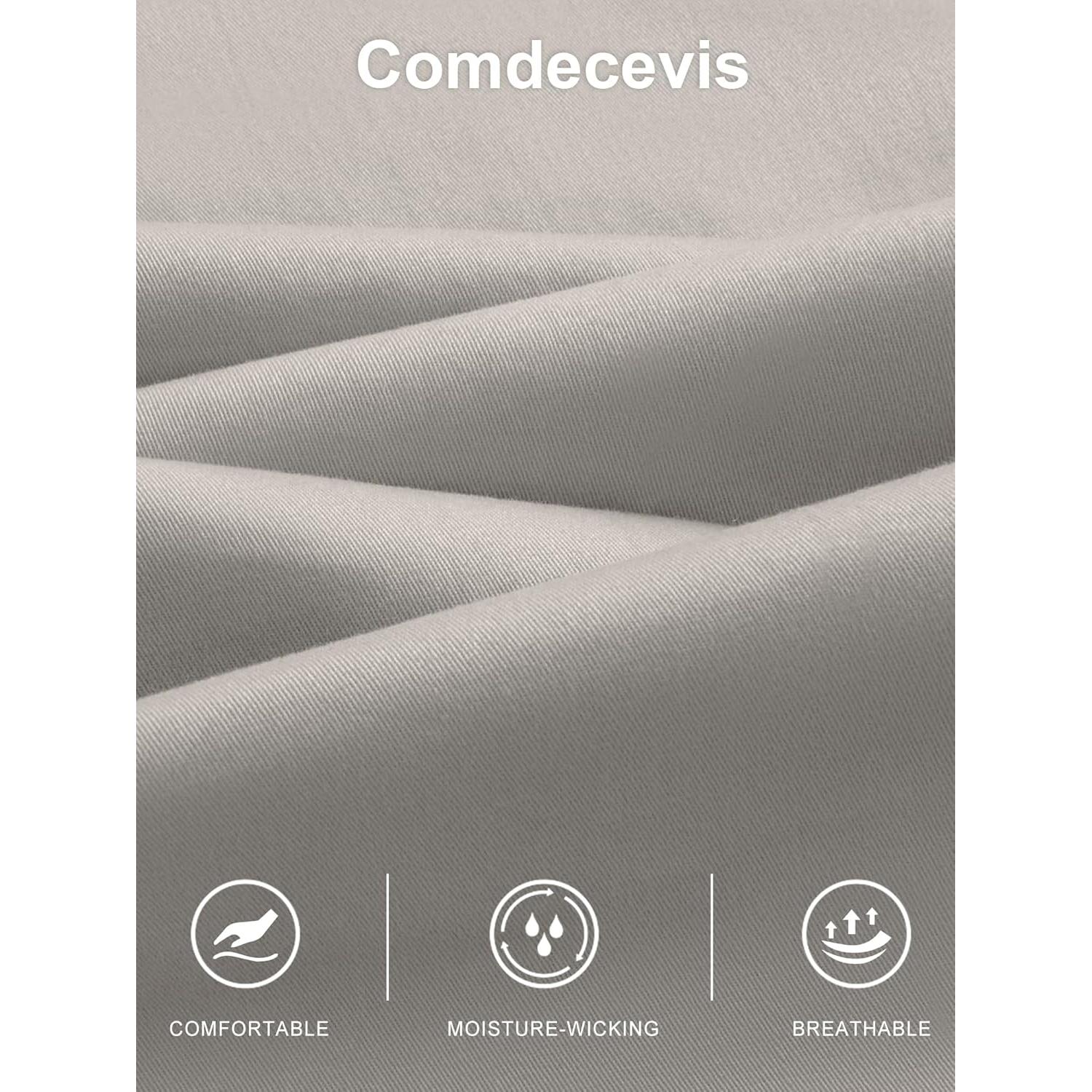 Comdecevis Men's Casual Cargo Pants Workout Joggers Stretch Sweatpants Hiking Drawstring Tactical Pants with Multi Pockets