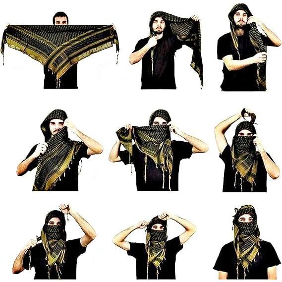 Shemagh Militar Táctico Aonal 100% Algodón 109x109 cm