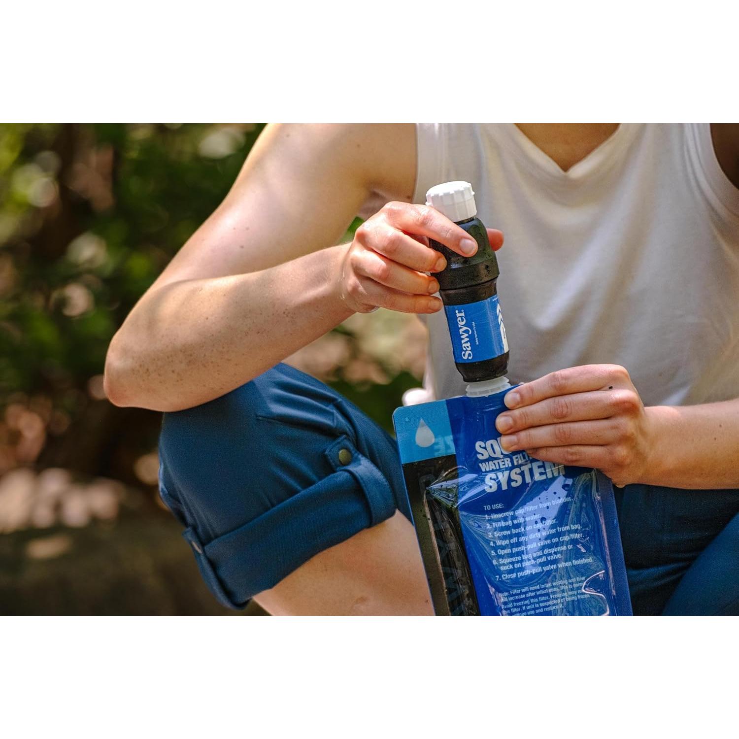 Filtro de Agua Sawyer Squeeze 2 Bolsas 32 oz Ligero