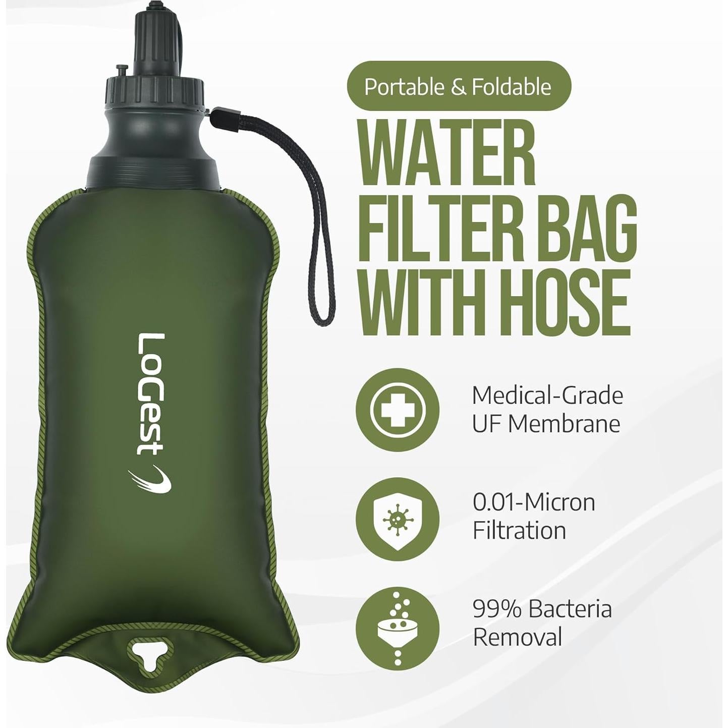 Bolsa de Filtro de Agua Plegable LoGest - 4000L Filtración