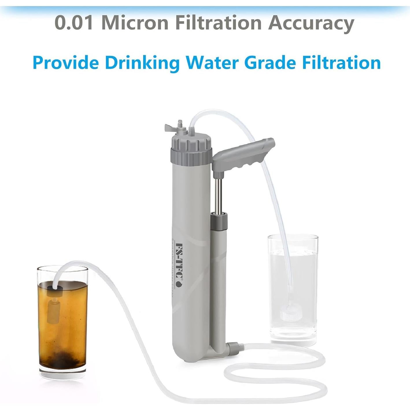 Purificador de Agua Portátil FS-TFC 1.5L/min 4 Etapas para Camping