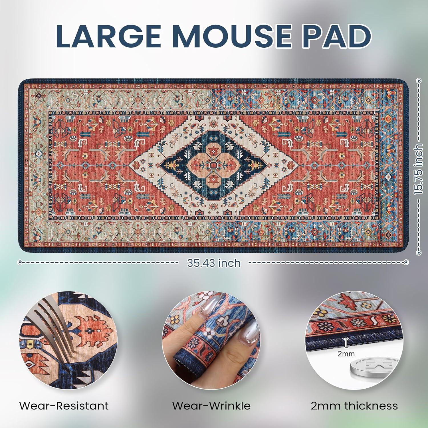 Alfombrilla de Escritorio iCasso XXL Antideslizante Marrón