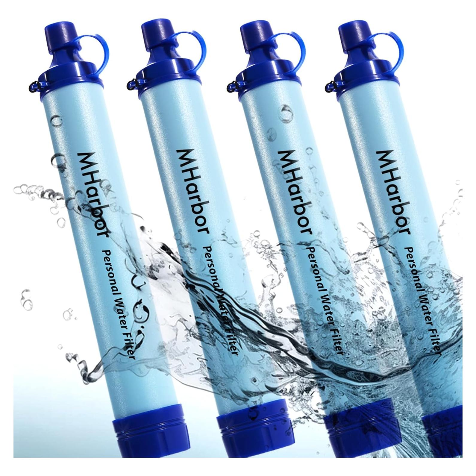 Popotes de Filtro de Agua MHarbor 4 Piezas Portátiles