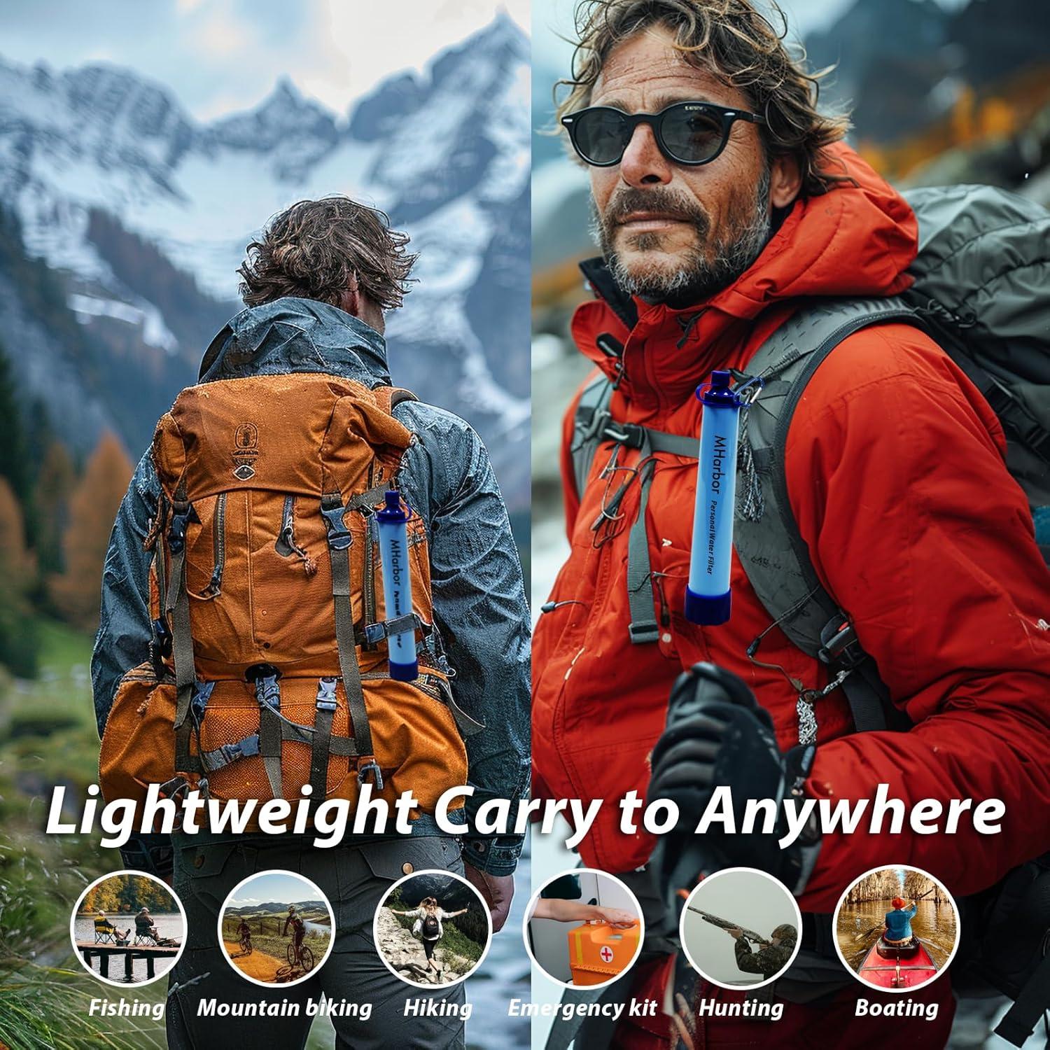 Popotes de Filtro de Agua MHarbor 4 Piezas Portátiles