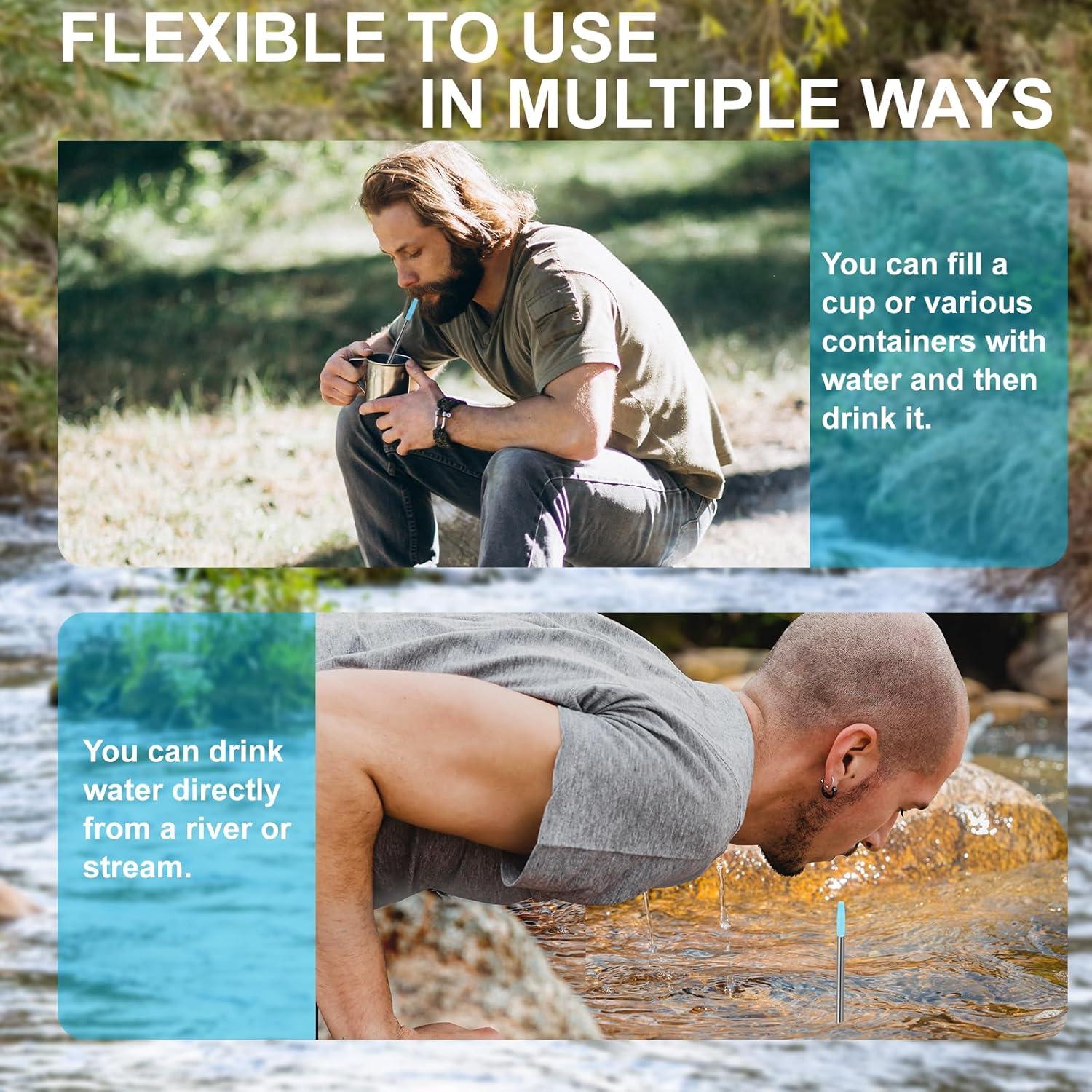 Filtro de Agua GLEFLE RG-632 Acero Inoxidable Portátil