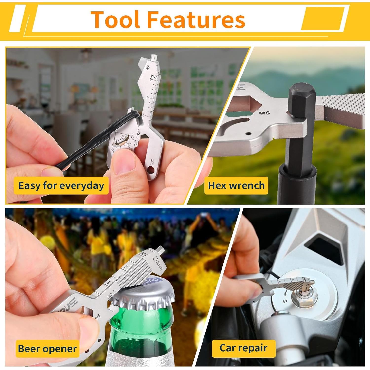 Multiherramienta Llave 20 en 1 Supuse - Acero Inoxidable Plata