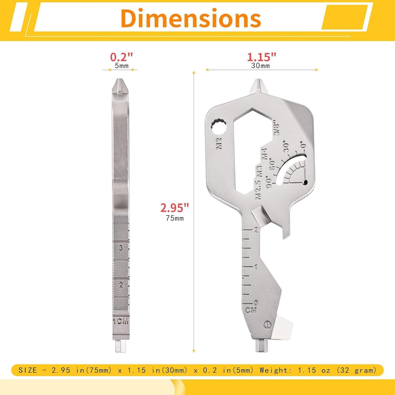 Multiherramienta Llave 20 en 1 Supuse - Acero Inoxidable Plata