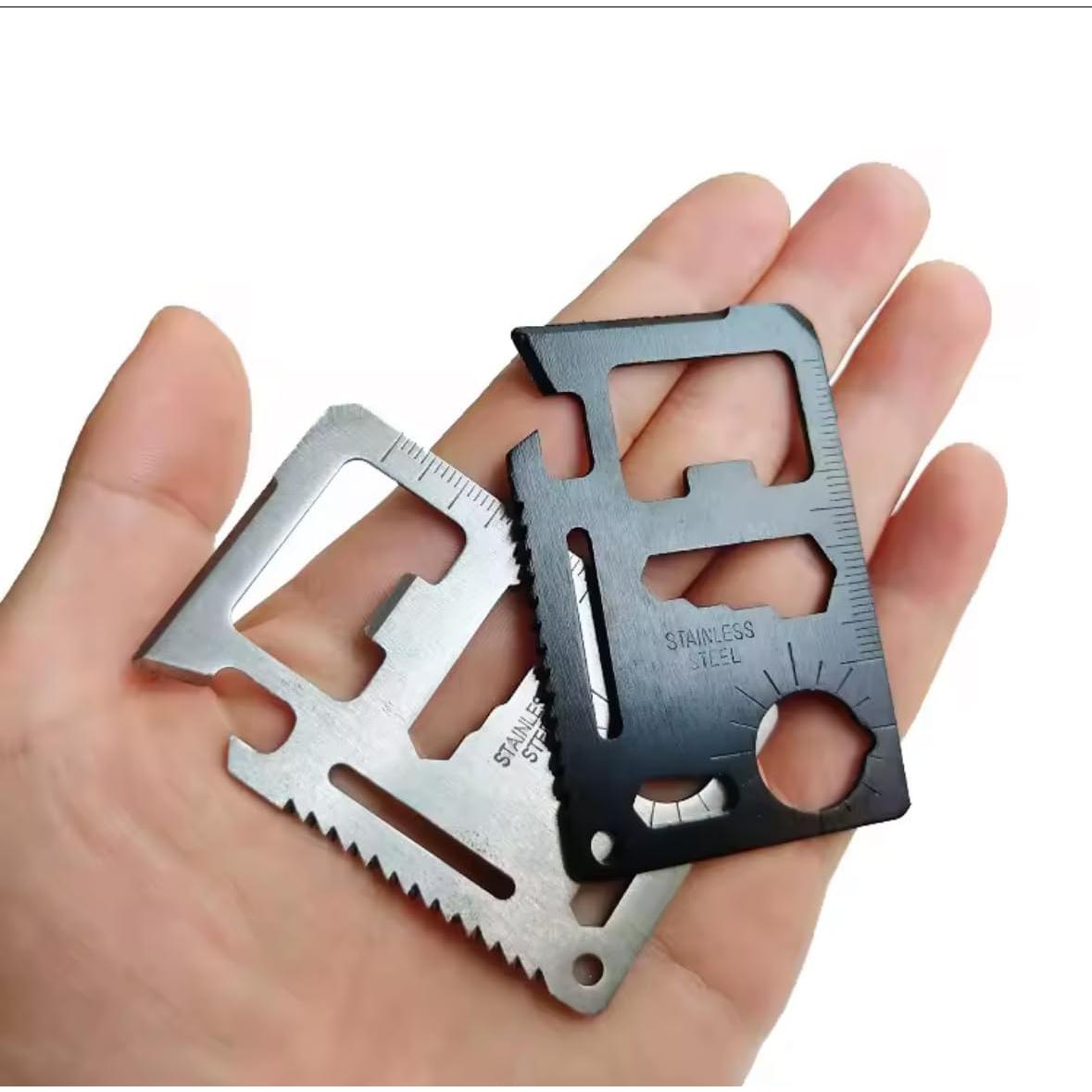 Tarjeta Multi-Herramienta 11-en-1 Genérico Acero Inoxidable