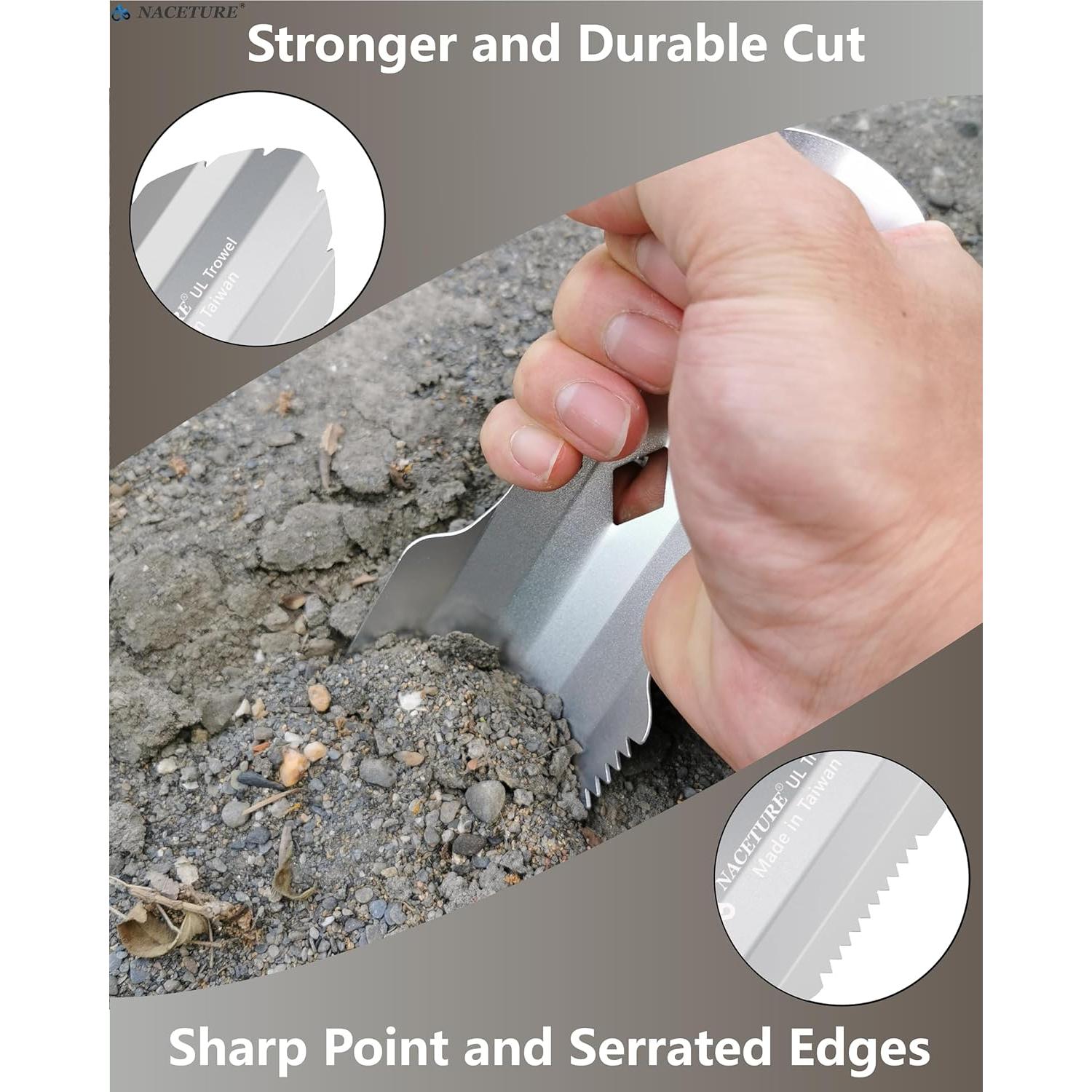 Pala de Camping NACETURE Ultraligera de Aluminio 27g