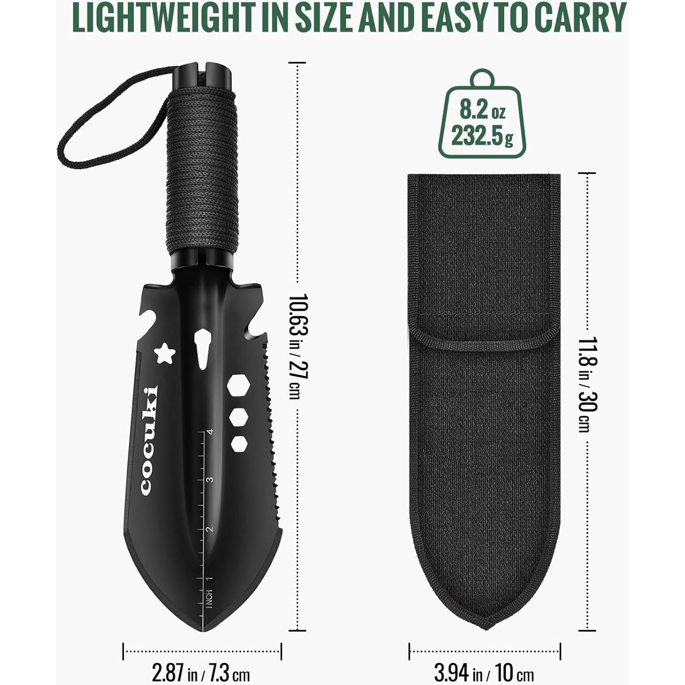 Pala de Camping CoCuKi Ultraligera 9 en 1 para Senderismo