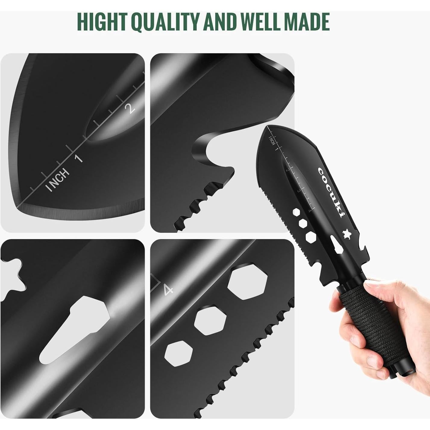 Pala de Camping CoCuKi Ultraligera 9 en 1 para Senderismo