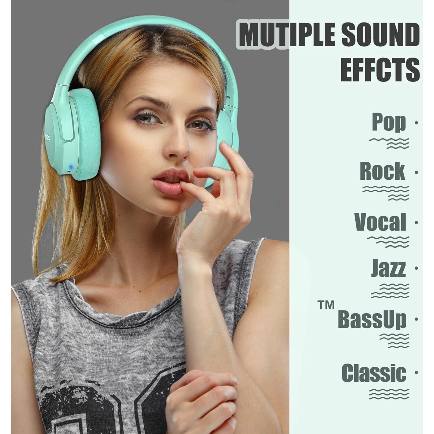 Auriculares Inalámbricos BERIBES WH202A 65H Bluetooth Verde