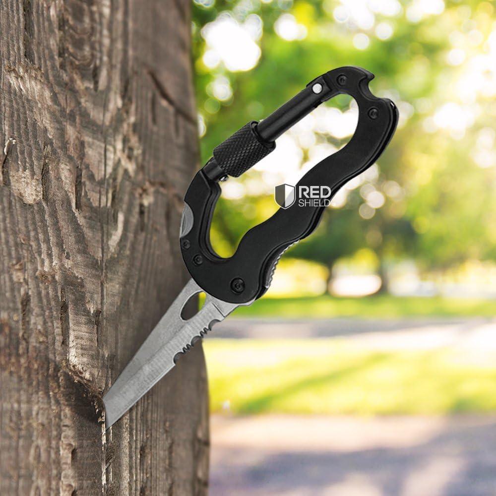Multiherramienta 5-en-1 RED SHIELD Carabiner Aluminio