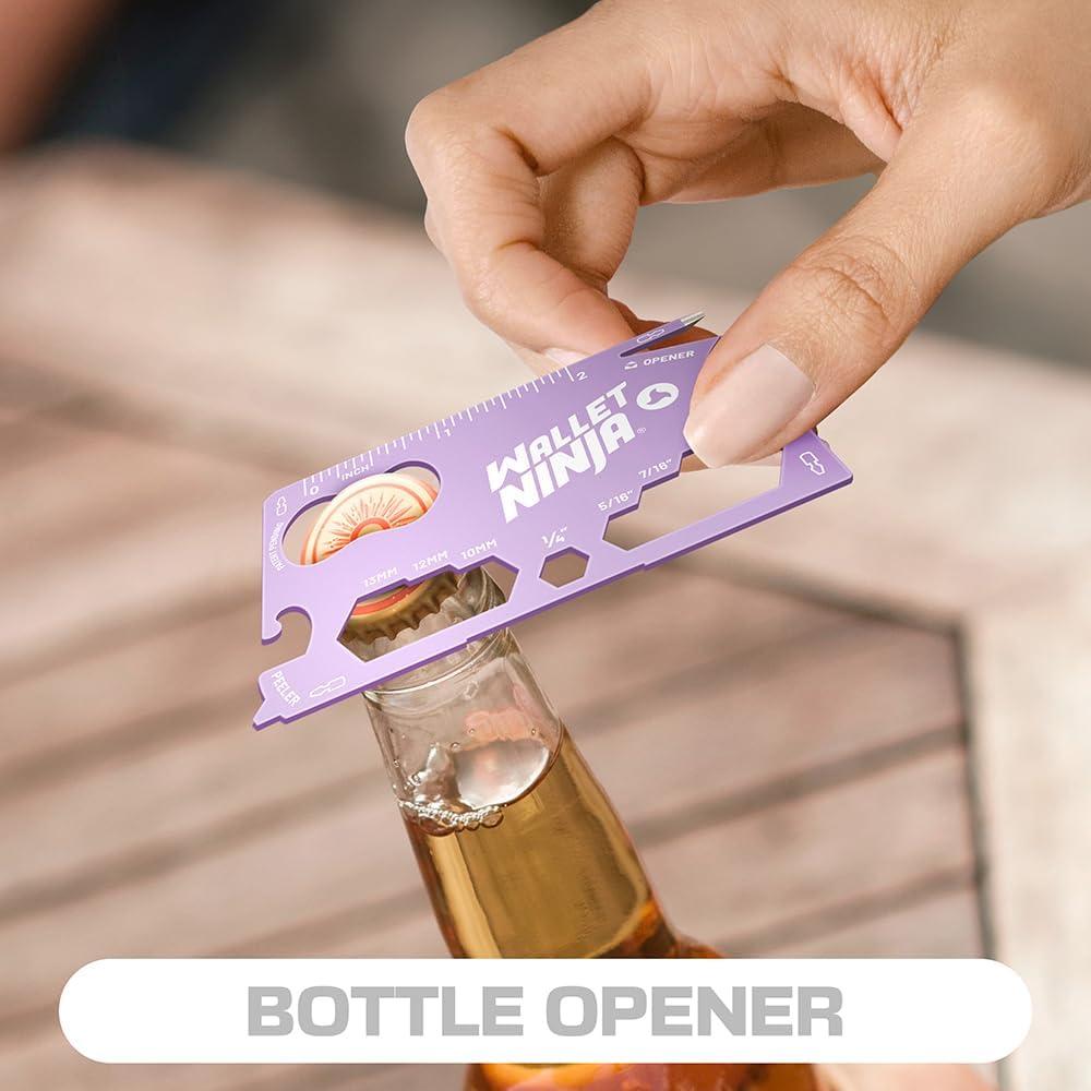 Multiherramienta Wallet Ninja 21 en 1 - Lavanda, Acero Inoxidable
