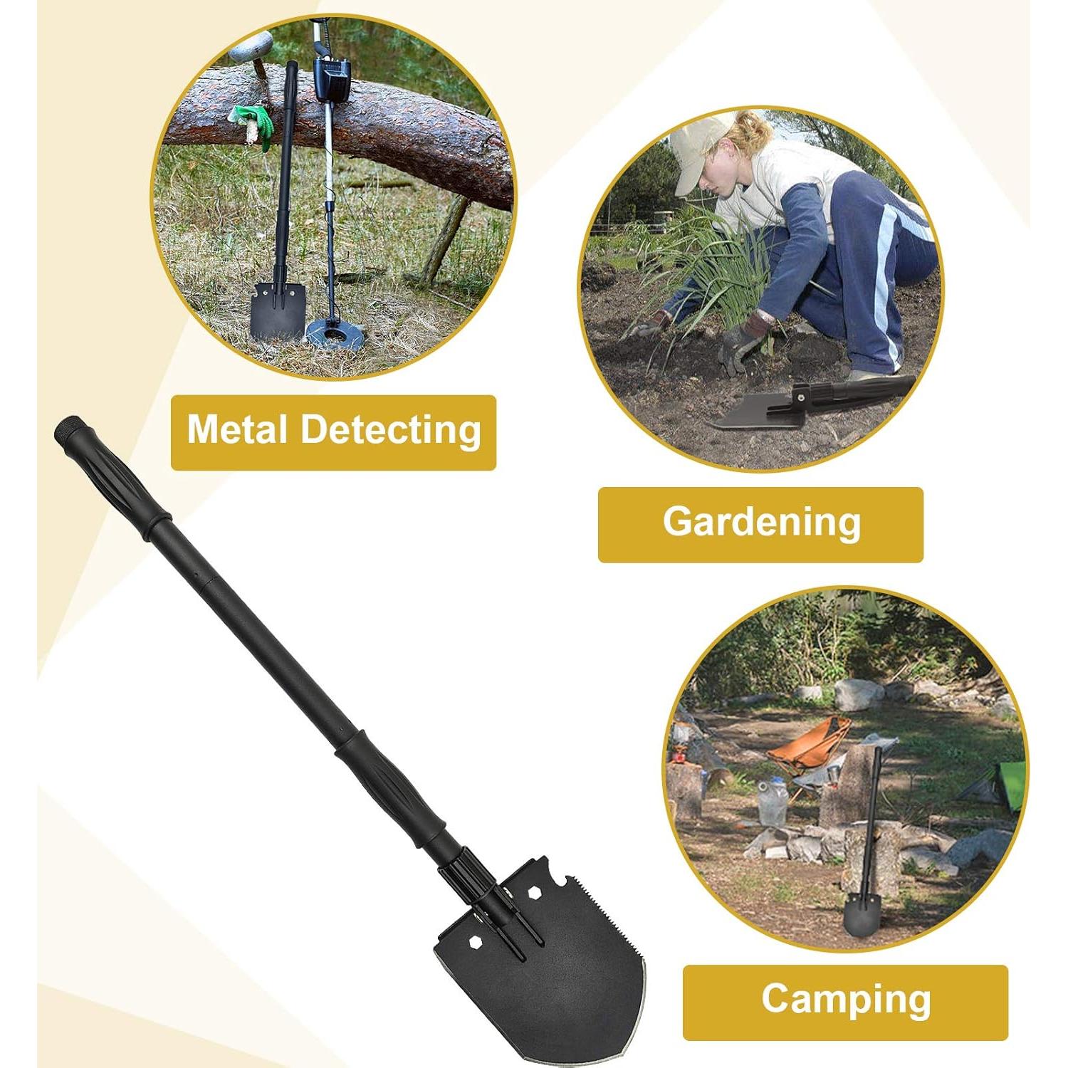 Pala de Supervivencia Yeacool 71.88 cm Plegable Multiherramienta