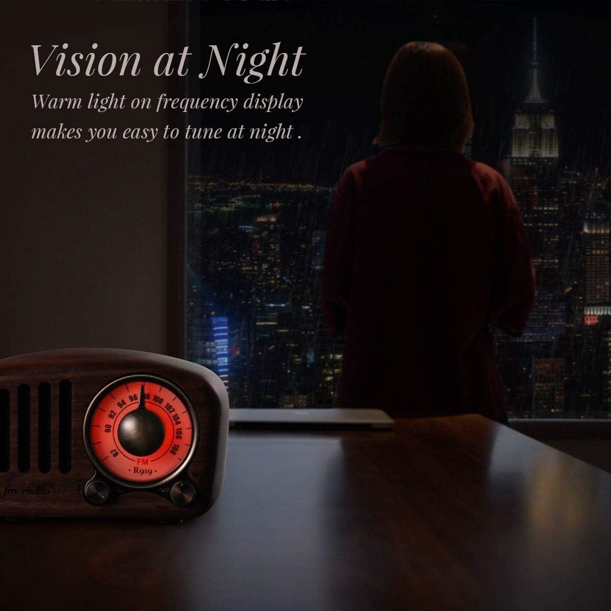 Altavoz Retro Bluetooth PRUNUS J-919 Madera Nogal FM AUX