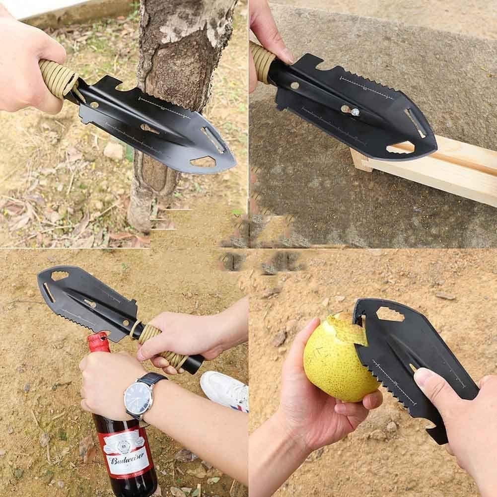 Pala de Supervivencia Gotosee 7-en-1 Portátil Negra