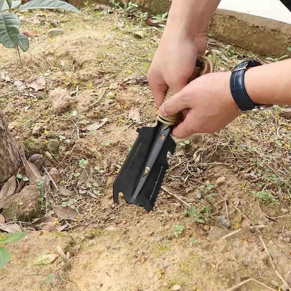 Pala de Supervivencia Gotosee 7-en-1 Portátil Negra