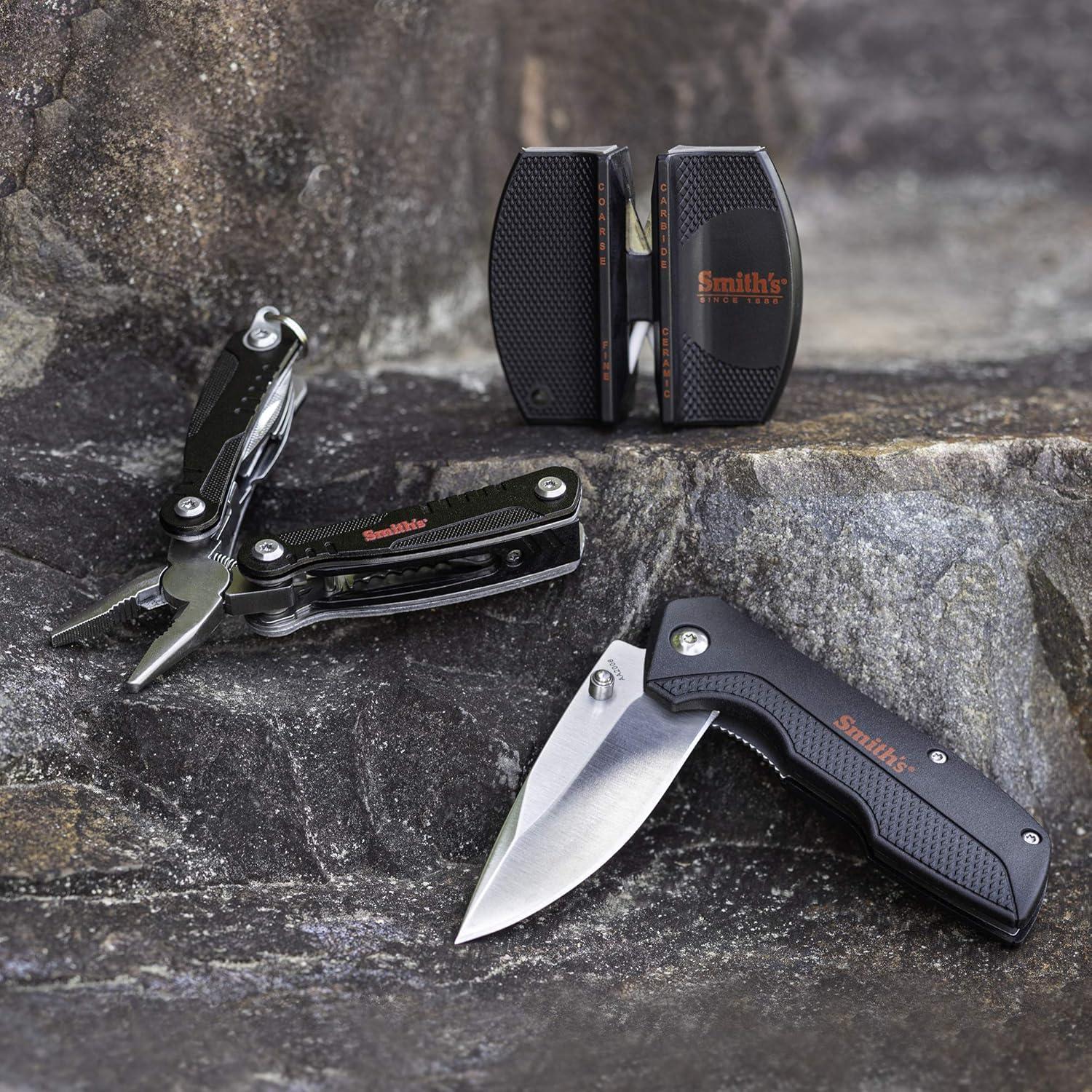 Kit de Supervivencia Smith's 3 Piezas - Cuchillo, Multi-Herramienta