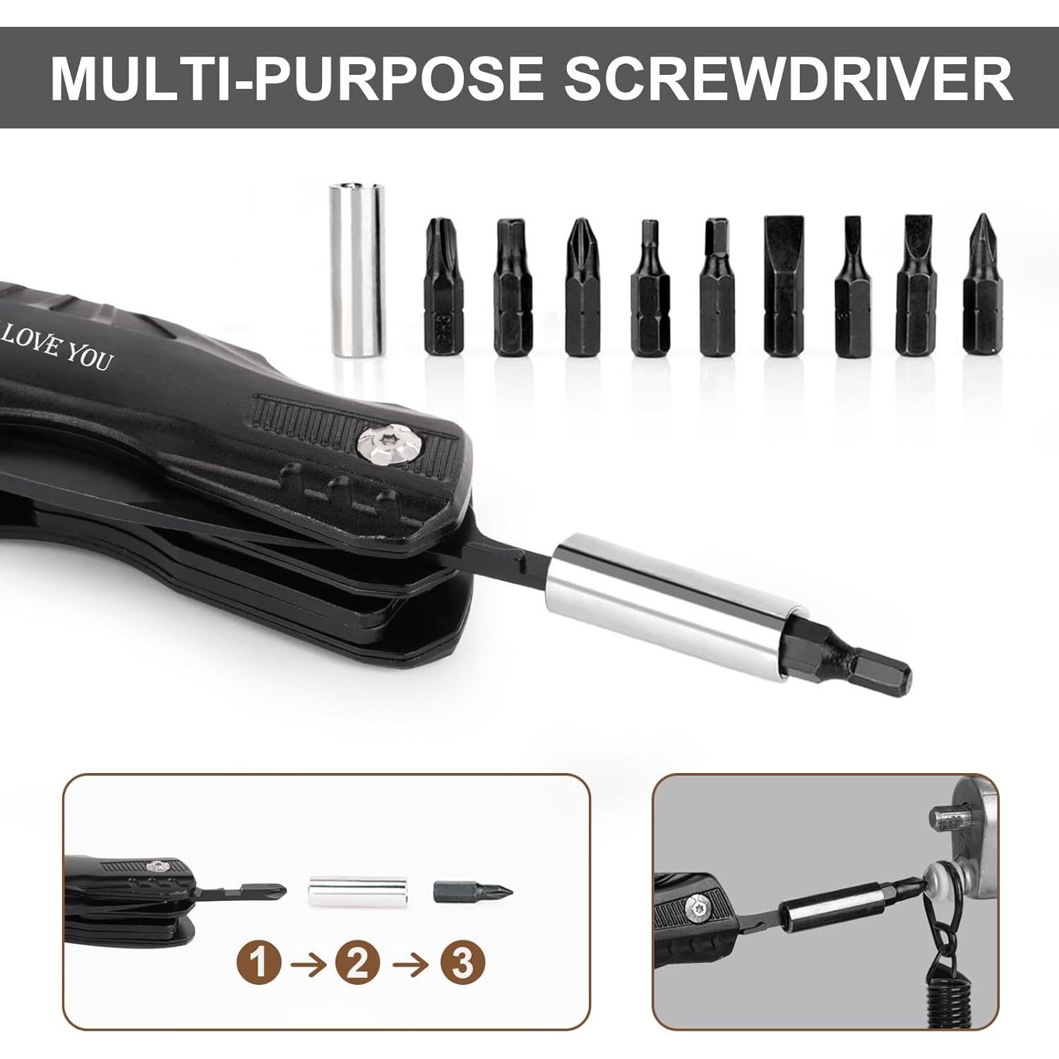 Cuchillo Multiherramienta Titorld 9 en 1 TE AMO Camping