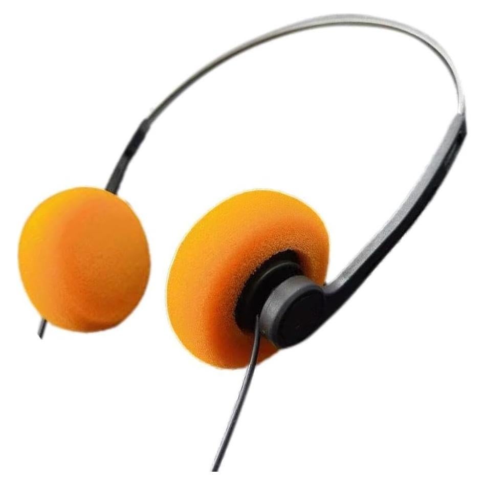 Auriculares Retro Naranja Calsgkspray Hi-Fi Sobre la Oreja