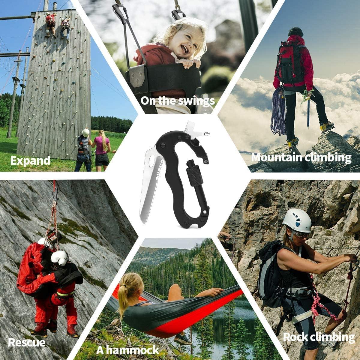 Multiherramienta 7 en 1 Genérico con Mosquetón y Cuchillo