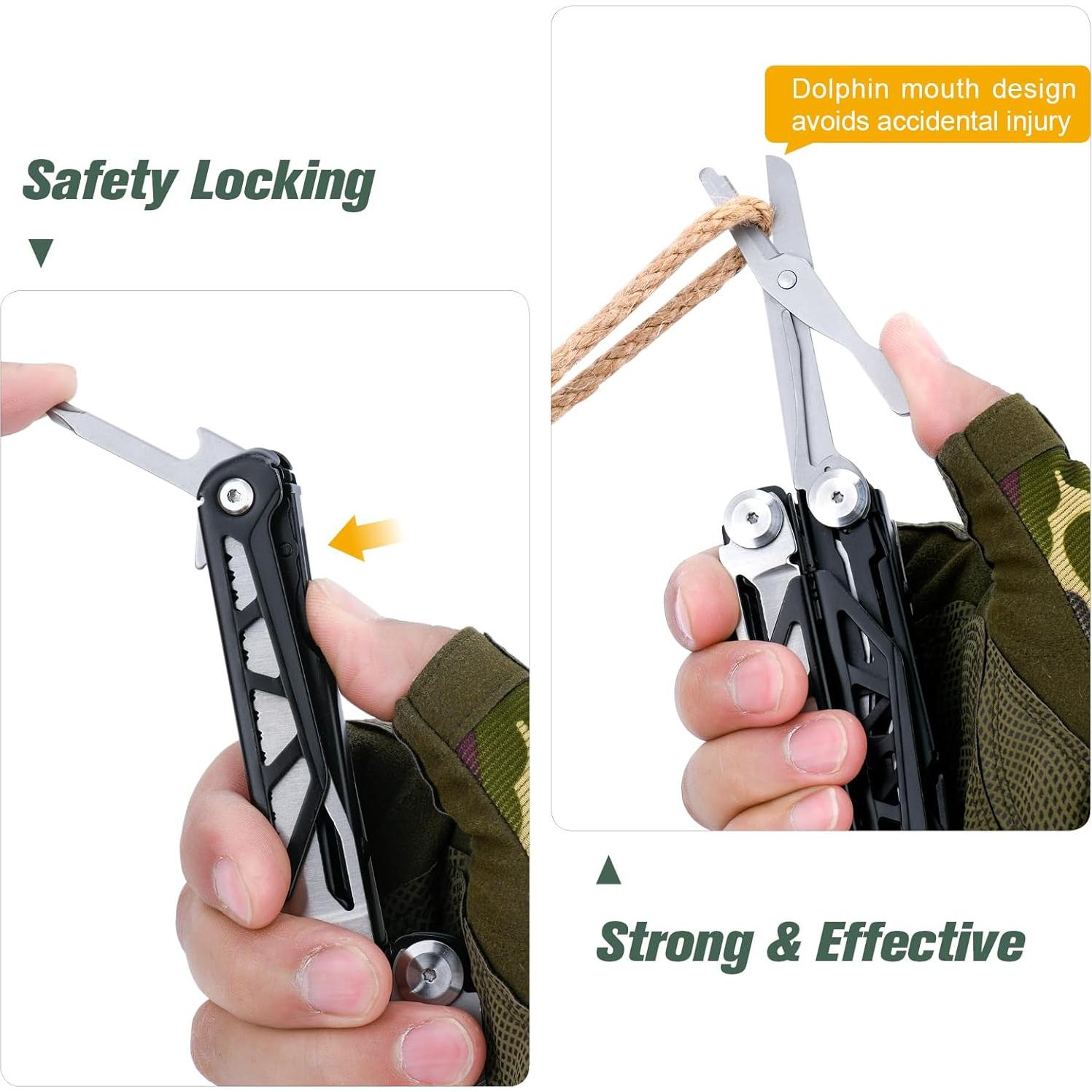 Multiherramienta FLYHOMES 16 en 1 Plegable para Camping