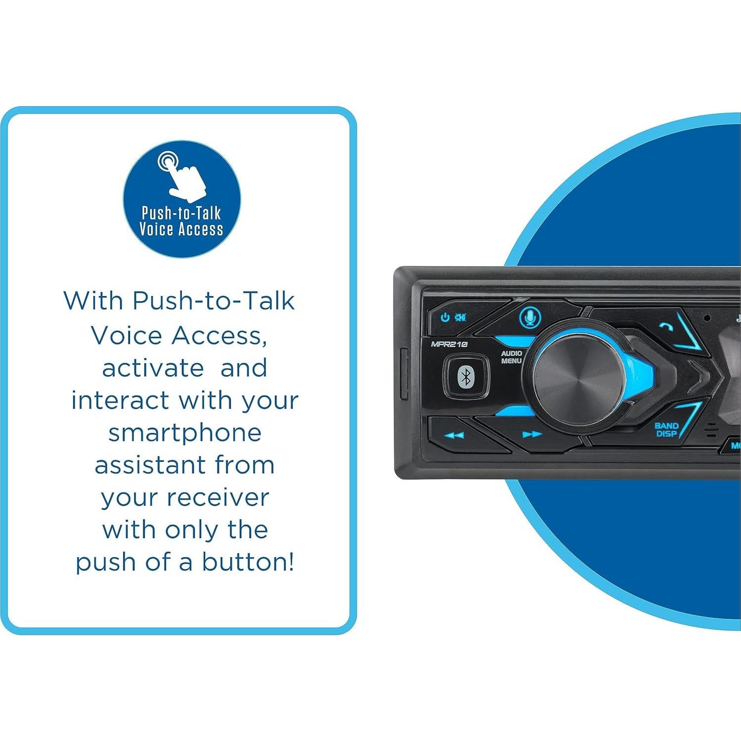 Estéreo de Coche Jensen MPR210 Bluetooth 1 DIN USB AM/FM