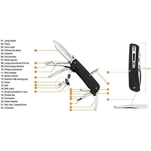 Cuchillo Plegable Ruike LD41 Multiusos 19.94 cm Negro