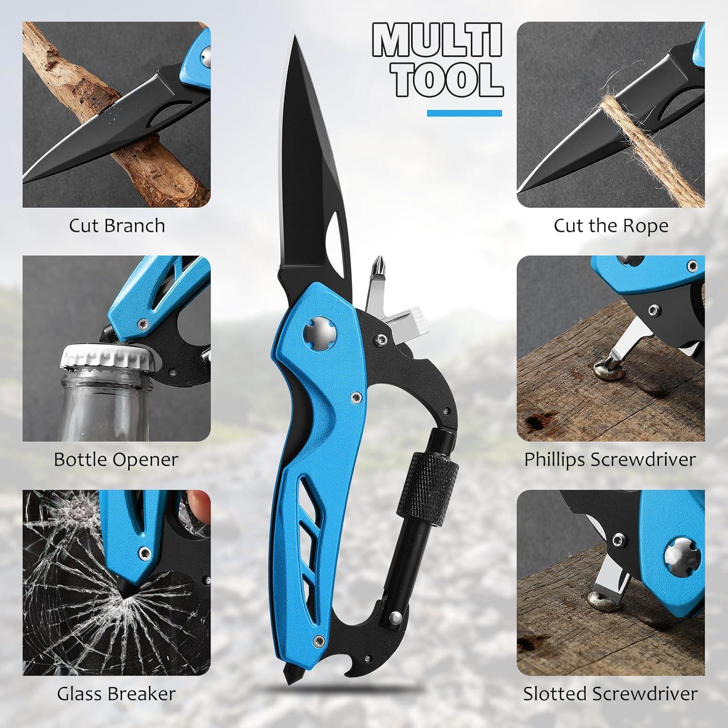 Multiherramienta Mosquetón COOL PARD EDC 6-en-1 Compacta