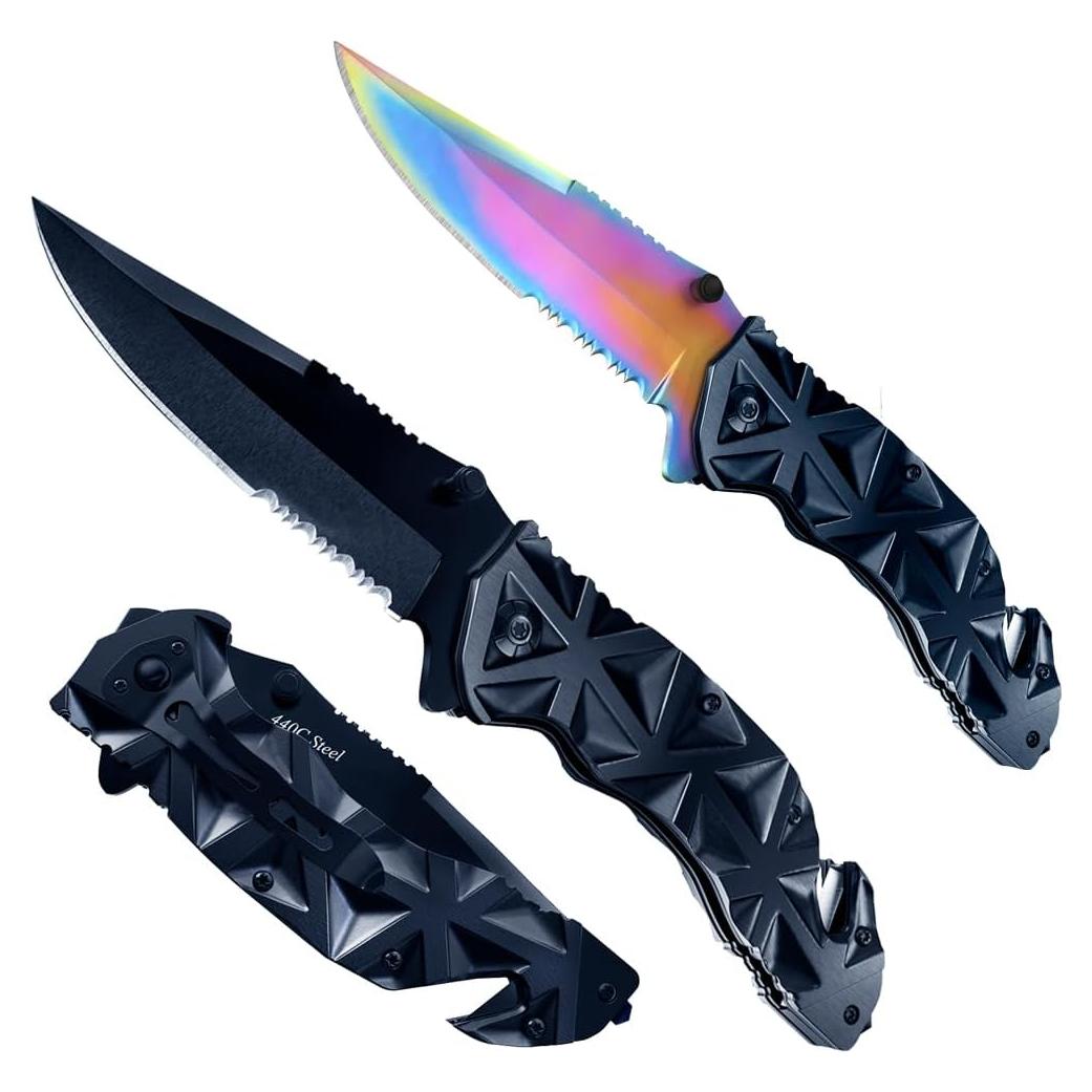 Cuchillo de Bolsillo Táctico BUEN TRABAJADOR 207 B - 2 Piezas