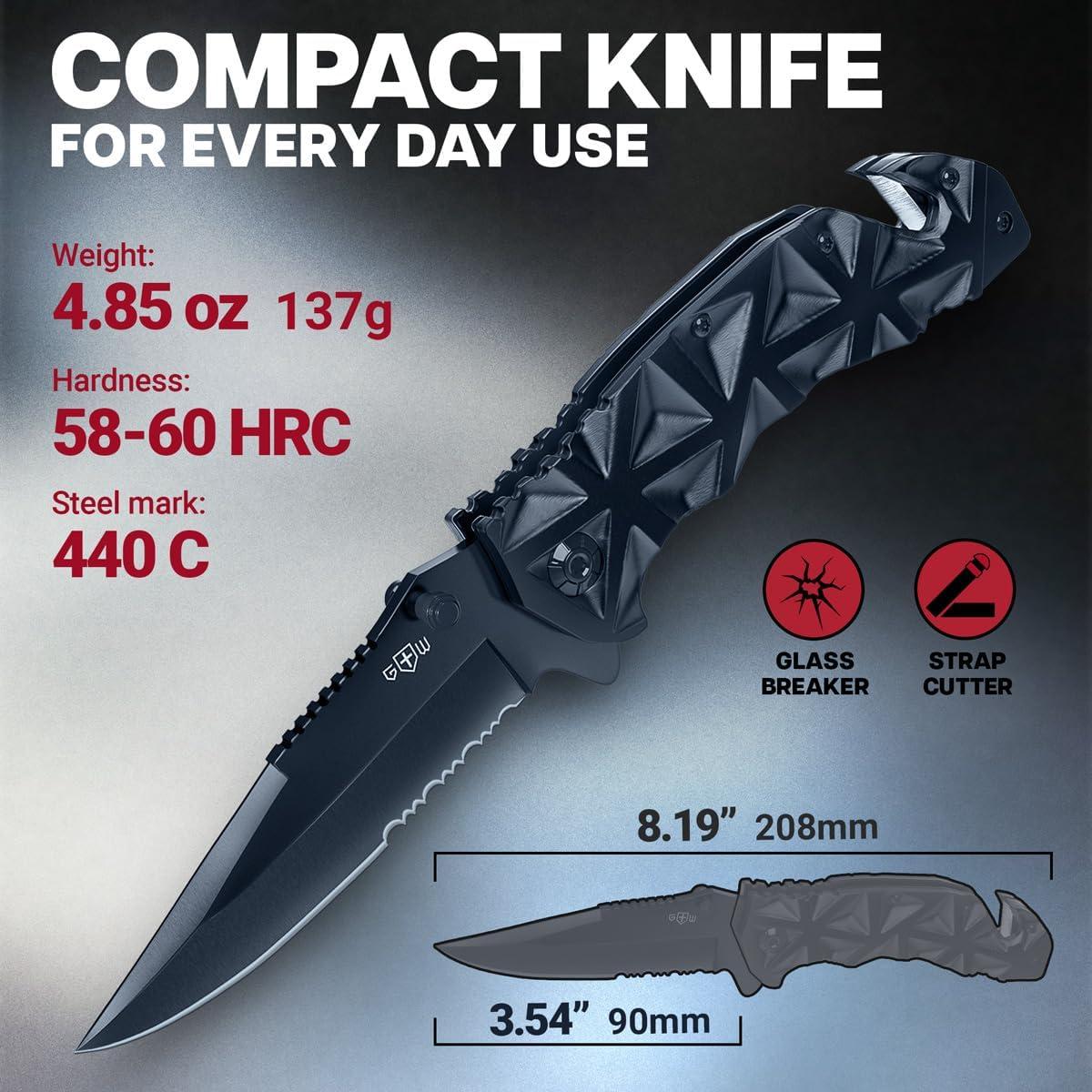 Cuchillo de Bolsillo Táctico BUEN TRABAJADOR 207 B - 2 Piezas