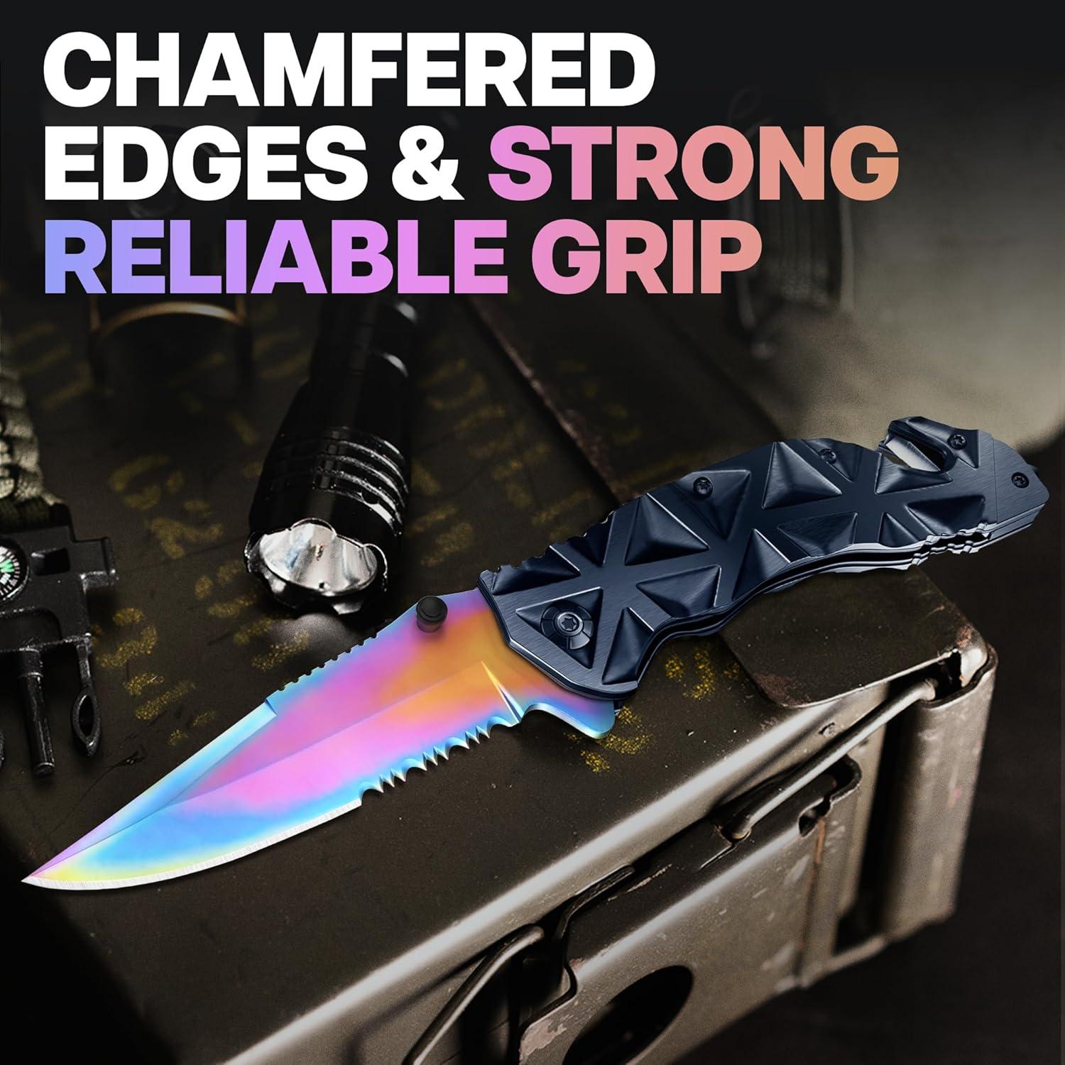 Cuchillo de Bolsillo Táctico BUEN TRABAJADOR 207 B - 2 Piezas