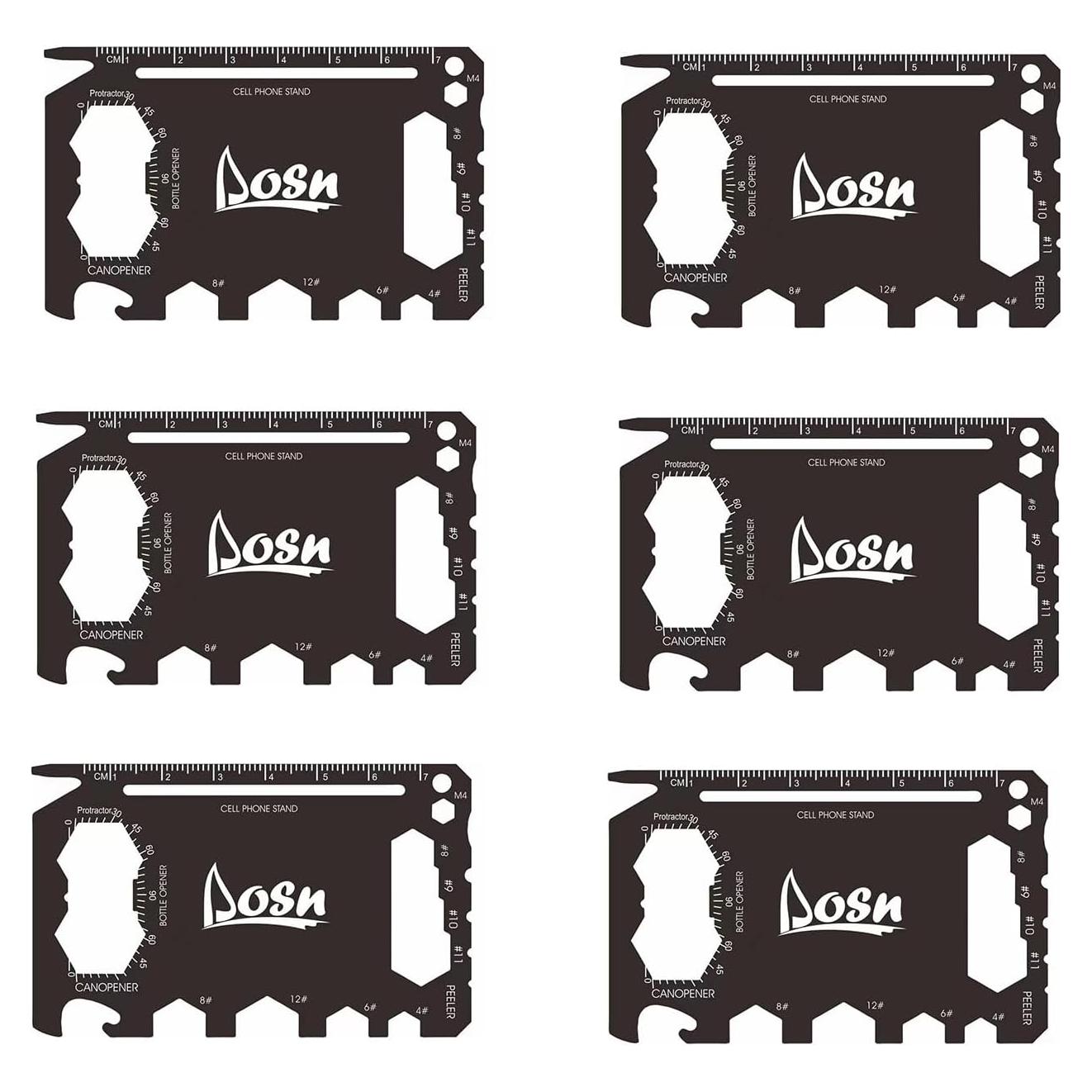 Multiherramienta de Billetera DLOSN 6 en 1 Acero Inoxidable